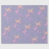 Papier Cadeau Papillons et Raindrops (Plat)