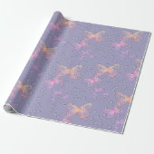 Papier Cadeau Papillons et Raindrops (Déroulé)