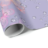 Papier Cadeau Papillons et Raindrops (Coin rond)