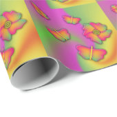 Papier Cadeau Papillons & Fleurs (Coin rond)