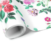Papier cadeau Papillons Floraux (Coin rond)