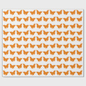 Papier Cadeau Papillons Mod Orange Gras (Plat)