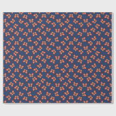 Papier Cadeau Papillons Motif orange rose noir (Plat)