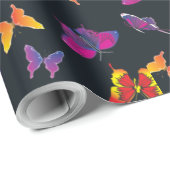 Papier Cadeau Papillons multicolores (Coin rond)
