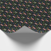 Papier Cadeau Papillons multicolores : Motif transparent (Coin)