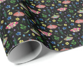 Papier Cadeau Papillons multicolores : Motif transparent (Coin rond)