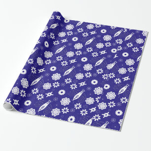 Papier Cadeau Papillons noirs et blancs sans couture motif
