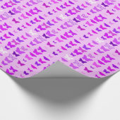 Papier Cadeau Papillons, orchidées, violettes et magenta (Coin)