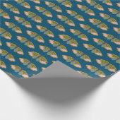 Papier Cadeau Papillons papillons Boho Turquoise bleu Nature Mot (Coin)