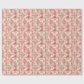 Papier Cadeau Papillons rose Patchwork sans couture (Plat)