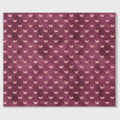 Papier Cadeau Papillons roses de Bourgogne (Plat)