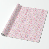 Papier Cadeau Papillons roses violets jaunes (Déroulé)