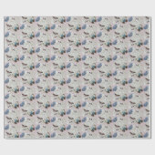 Papier Cadeau Papillons sur Hydrangea lavender arrière - plan (Plat)
