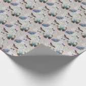 Papier Cadeau Papillons sur Hydrangea lavender arrière - plan (Coin)