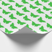 Papier Cadeau Papillons verts gras (Coin)