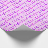 Papier Cadeau Papillons, violet, violet et orchidée (Coin)