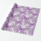 Papier Cadeau Papillons Violets (Déroulé)