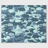 Papier Cadeau Papio et Ulua - camouflage pêche hawaïenne (Plat)