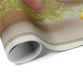 Papier Cadeau Pâques Bunnies En Paniers Collection (Coin rond)