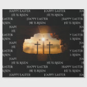 Papier Cadeau Pâques il est ressuscité _trois croix (Plat)