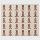 Papier Cadeau Pâques Île Moai Head Thunder Cove (Plat)