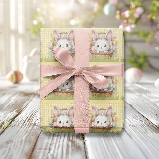 Papier Cadeau Pâques joyeuses et dynamiques dans un arrière - pl