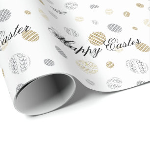 Papier Cadeau Pâques Joyeuses Parfaites, Oeufs 