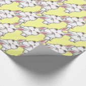 Papier cadeau Pâques Lapin Enveloppement Papier mi (Coin)