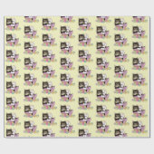 Papier Cadeau Pâques Panier Tabby Kitten (Plat)