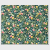 Papier Cadeau Pâques Tropical Spring Plage Feuille (Plat)