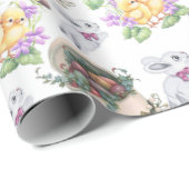 Papier Cadeau Pâques vintage (Coin rond)