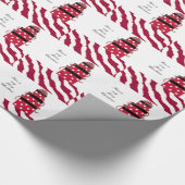 Papier Cadeau Paquets de Noël Rouges et Blancs (Coin)