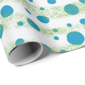 Papier Cadeau Par le bleu de la mer et le vert Résumé Design (Coin rond)