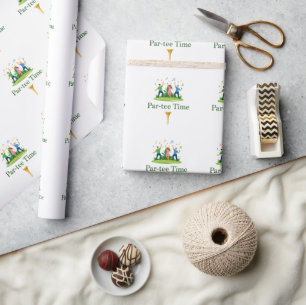 Papier Cadeau Par-tee Time Golf Cadeau Amusant