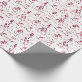 Papier Cadeau Parade des neiges - rouge (Coin)