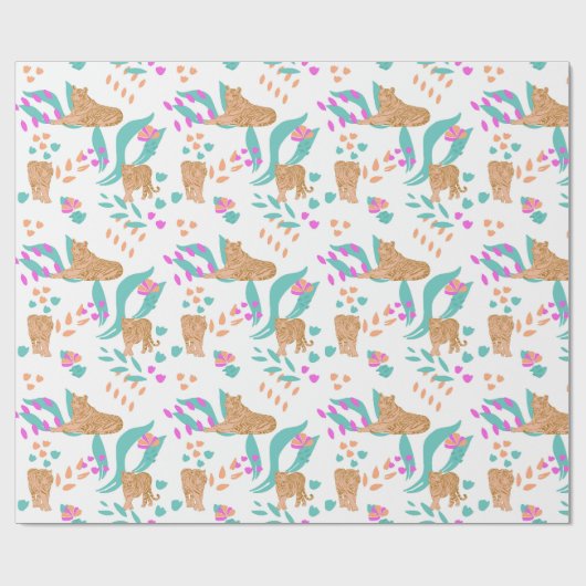 Papier Cadeau Parade du tigre (Plat)