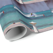 Papier Cadeau Paradis du Jet Ski (Coin rond)