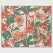 Papier Cadeau Paradis floral tropical (Plat)