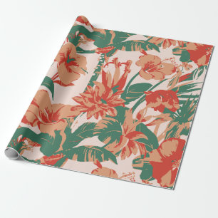 Papier Cadeau Paradis floral tropical