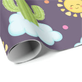 Papier Cadeau Paradis Succulent (Coin rond)