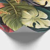 Papier Cadeau Paradis tropical flammes vives (Coin)