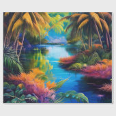 Papier Cadeau Paradis tropical II (Plat)