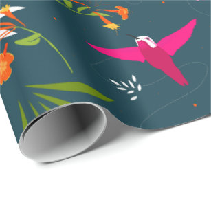 Papier Cadeau Paradise Hummingbird Motif