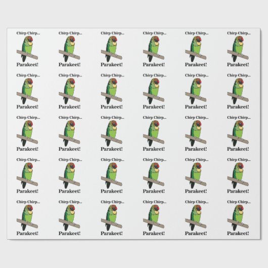 Papier Cadeau Parakeet Bird Lovers (Plat)
