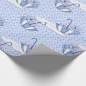 Papier Cadeau Parapluie Teddy Blue (Coin)