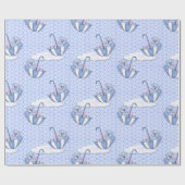 Papier Cadeau Parapluie Teddy Blue (Plat)