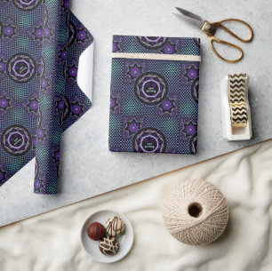 Papier Cadeau Parapluie violet & Cœurs.7