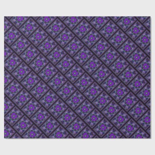 Papier Cadeau Parapluie violet & coeurs .7 (Plat)