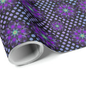 Papier Cadeau Parapluie violet & coeurs .7 (Coin rond)