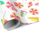 Papier Cadeau Parapluies (Coin rond)